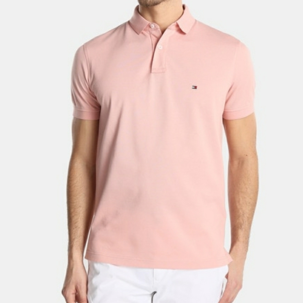 TOMMY HILFIGER NWT Men's classic polo salmon large